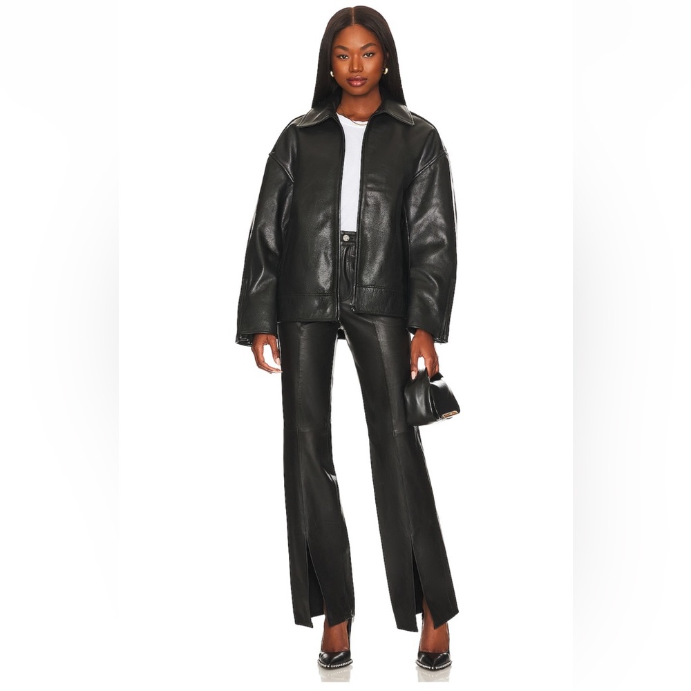 Alek Leather Jacket in Black
GRLFRND